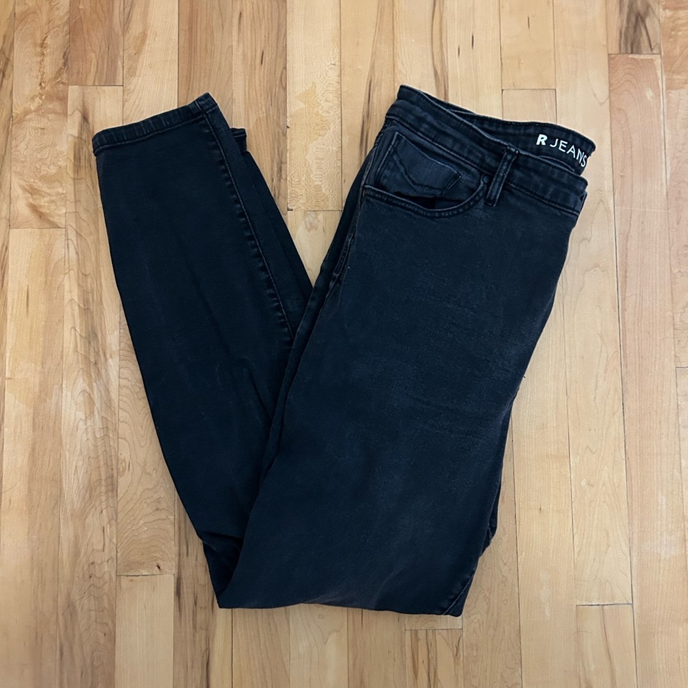 Reitmans Black Straight Leg Super High Rise Jeans
